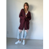 Cardigan basic vinová