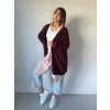 Cardigan basic vinová