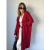 Cardigan basic dlouhý červená