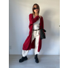 Cardigan basic dlouhý červená
