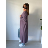 Cardigan basic dlouhý fialová