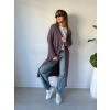 Cardigan basic dlouhý fialová