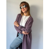 Cardigan basic dlouhý fialová