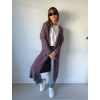 Cardigan basic dlouhý fialová