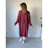 Cardigan basic dlouhý malina