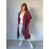 Cardigan basic dlouhý malina