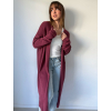 Cardigan basic dlouhý malina