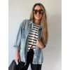 Luxusní vestička Korr pruh černo bílá