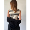 Luxusní vestička Korr pruh krémová