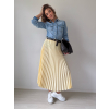 Skládaná sukně žlutá