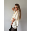 Oversize froté triko vanilka