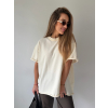 Oversize froté triko vanilka