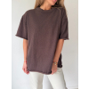 Oversize froté triko hnědá