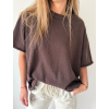 Oversize froté triko hnědá