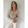 Boho svetřík krémová