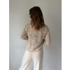 Boho svetřík krémová