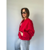 Prošíváná bunda červená