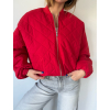 Prošíváná bunda červená