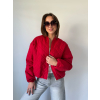 Prošíváná bunda červená