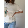 Triko s krajkou bílá