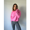 Basic mikina s kapucí růžová