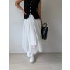 Tylová sukně line bílá