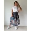 Sukně s květy dark