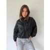 Koženková bunda černá