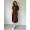 Bavlněné basic šaty hnědá