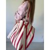 Maxi taška s pruhy červená