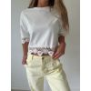 Boho triko s krajkou bílá