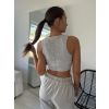 Crop top šedá