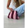 Kabelka clip pruhy bordo