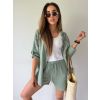 komplet mušelín short khaki