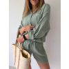 komplet mušelín short khaki