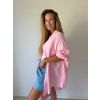 Košile mušelín OVERSIZE baby pink