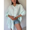 Košile mušelín OVERSIZE baby mint