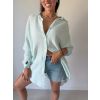 Košile mušelín OVERSIZE baby mint