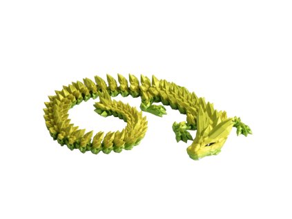 Krystalový dračí dospělák - Zeleno-žlutá