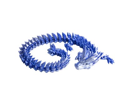Krystalový dračí dospělák - Modro-bílá