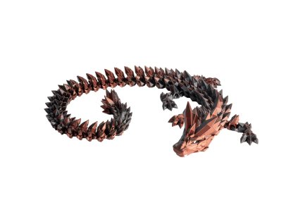 Krystalový dračí dospělák - Červeno-černá