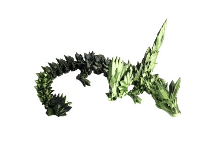 Okřídlený krystalový dračí dospělák - Černo-zelená