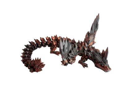 Okřídlený krystalový dračí dospělák - Červeno-černá