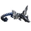 Okřídlený krystalový dračí dospělák - Černo-modro-stříbrná