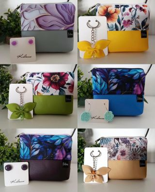 🌸 Kosmetické taštičky jsou zpět! 🌸 Krásný tip na malý dárek k MDŽ 💖 👜 Rozměr cca 13 × 14 cm ✨ Varianta s náušnicemi nebo s...
