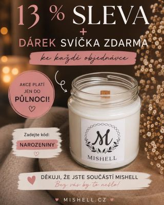 Narozeninová akce jen 24 hodin 🎉 Dnes mám narozeniny 🩷 A protože bez vás by Mishell nebyl tam, kde je… mám pro vás dárek:...