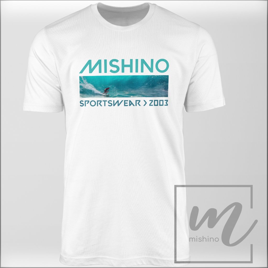 904017 3 pánské funkční tričko Mishino photo surf na bílé PD