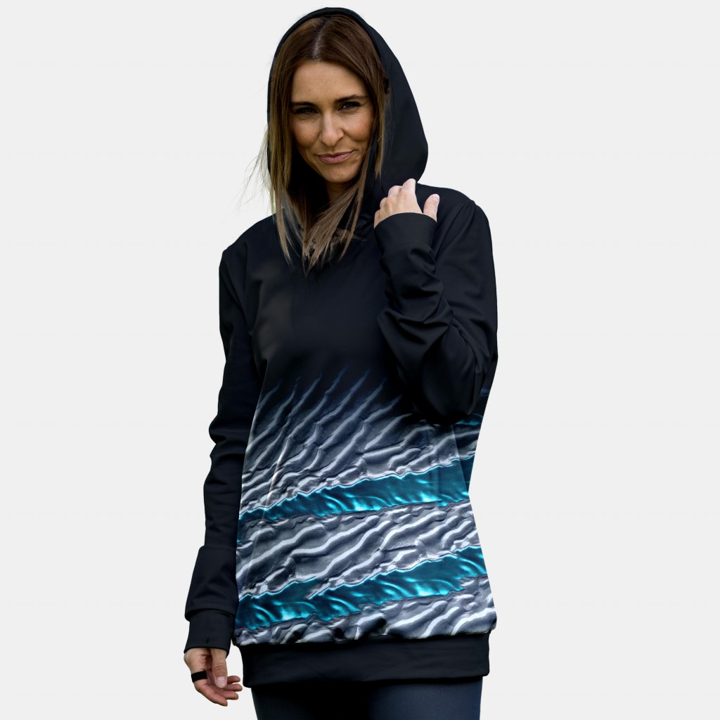 902017 dámská mikina ELIS bez kapsy vzor stříbro s černou NEW PŘEDNÍ