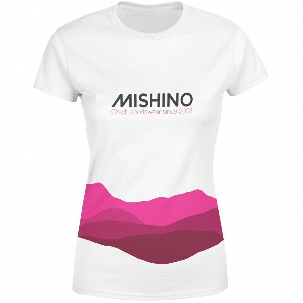 913005 6 dámské funkční tričko Mishino mountain růžovo bílé PD2