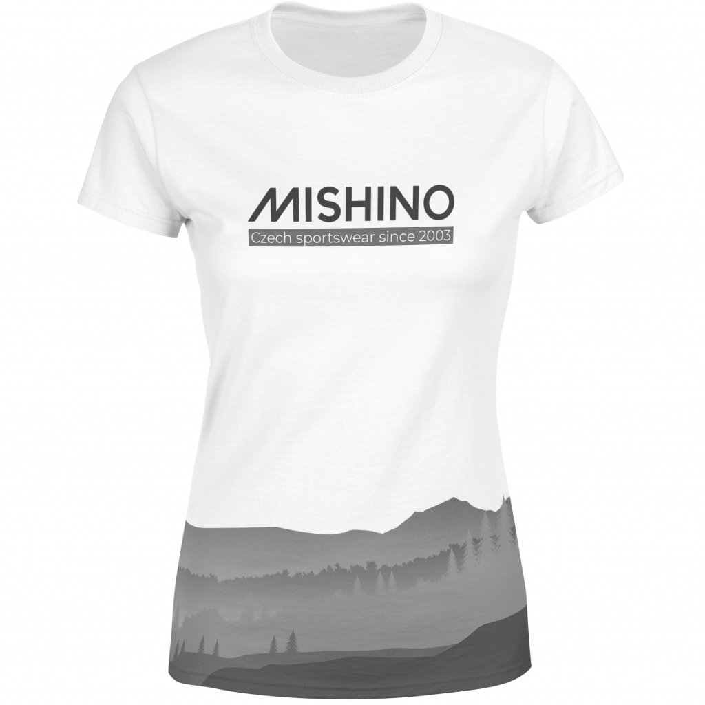 913014 1 dámské funkční tričko Mishino mountain II nízký černobílý PD2